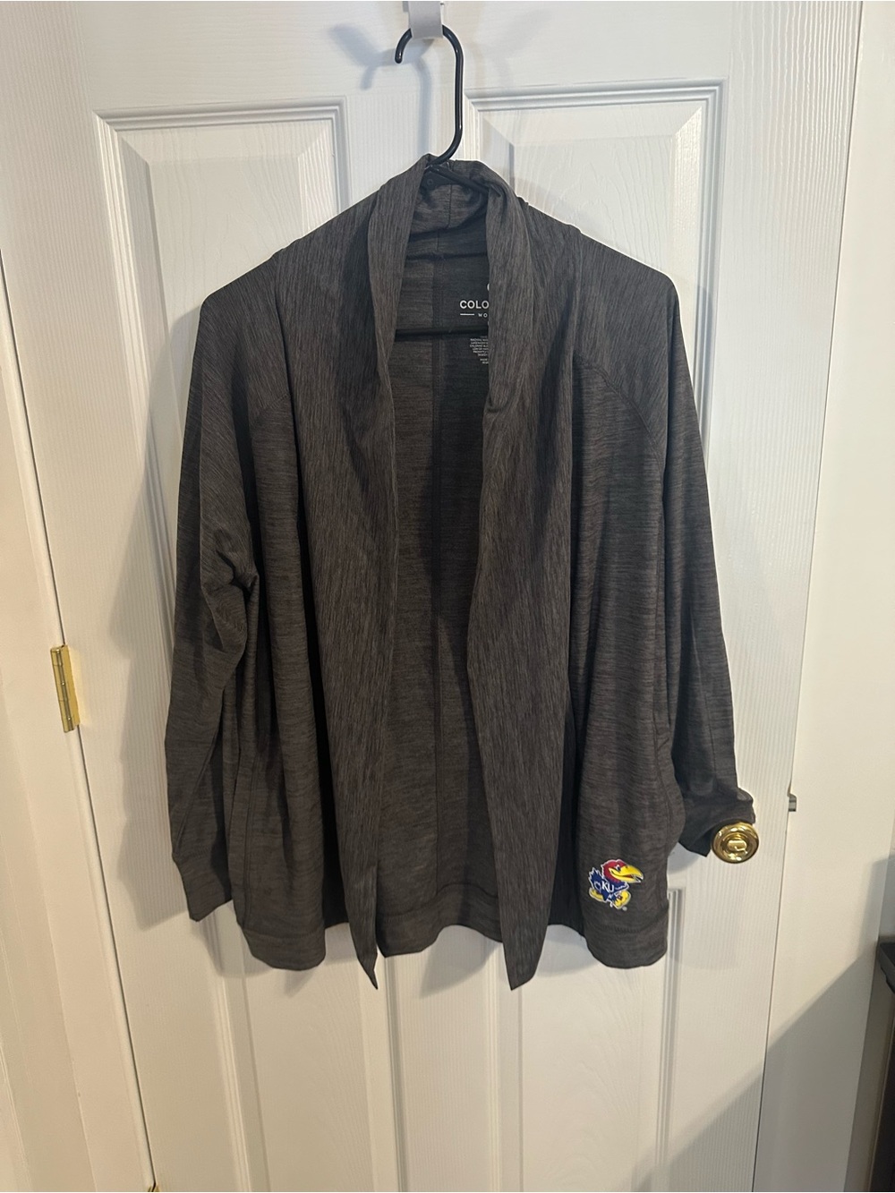 Kansas Jayhawks Open-Front Lightweight Cardigan